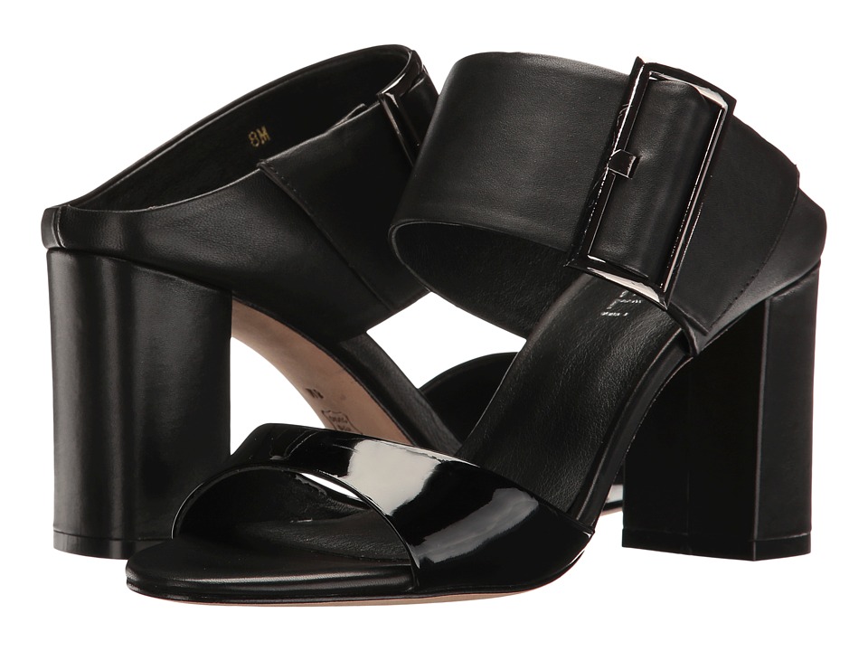 Vaneli Becky (Black Patent/Black Nappa/Gunmetal Buckle) Women