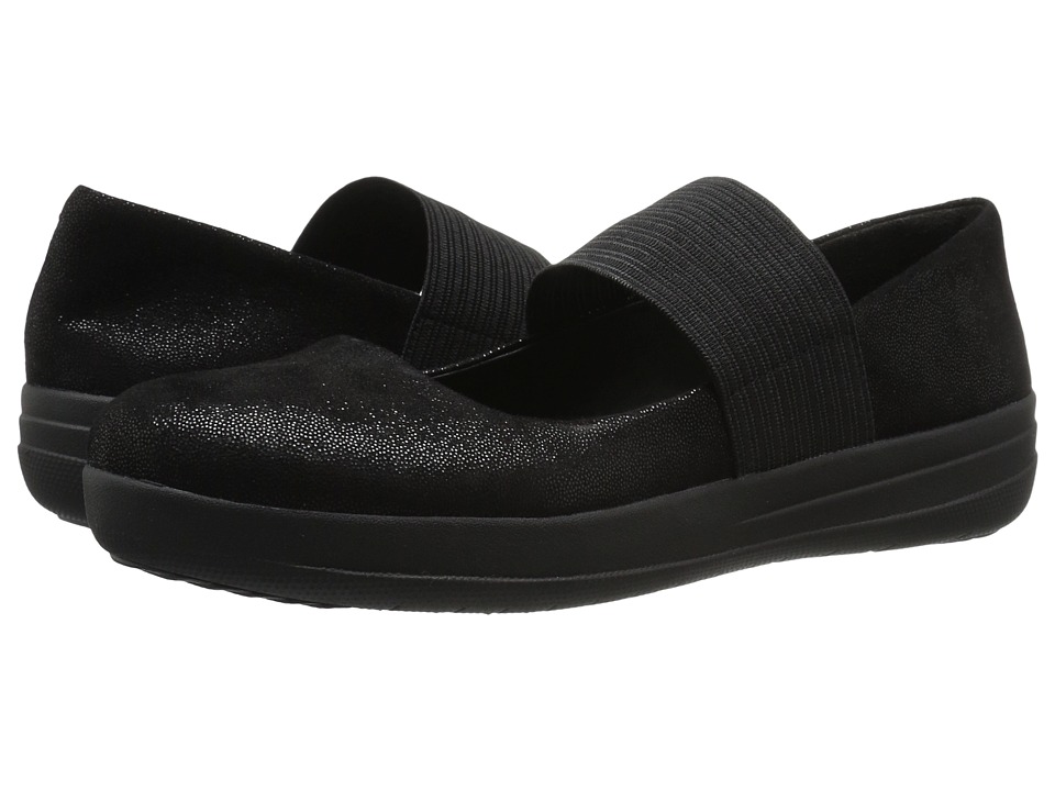 FitFlop F-Sporty Mary Jane (Black Glimmer) Women