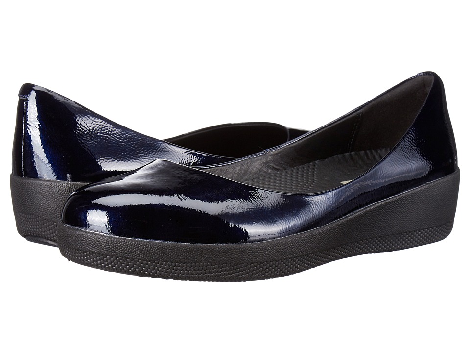 FitFlop Patent Superballerina (Inky Blue) Women