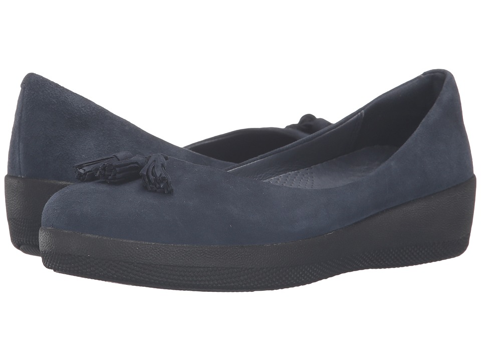 FitFlop Suede Tassel Superballerina (Super Navy) Women