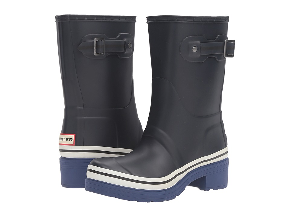 Hunter Original Ankle Boot Buoy Stripes (Navy/Deep Cobalt/White) Women