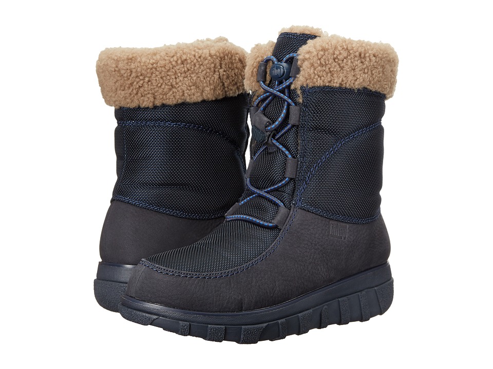 FitFlop Loaff Waterproof Lace-Up Boot (Super Navy) Women
