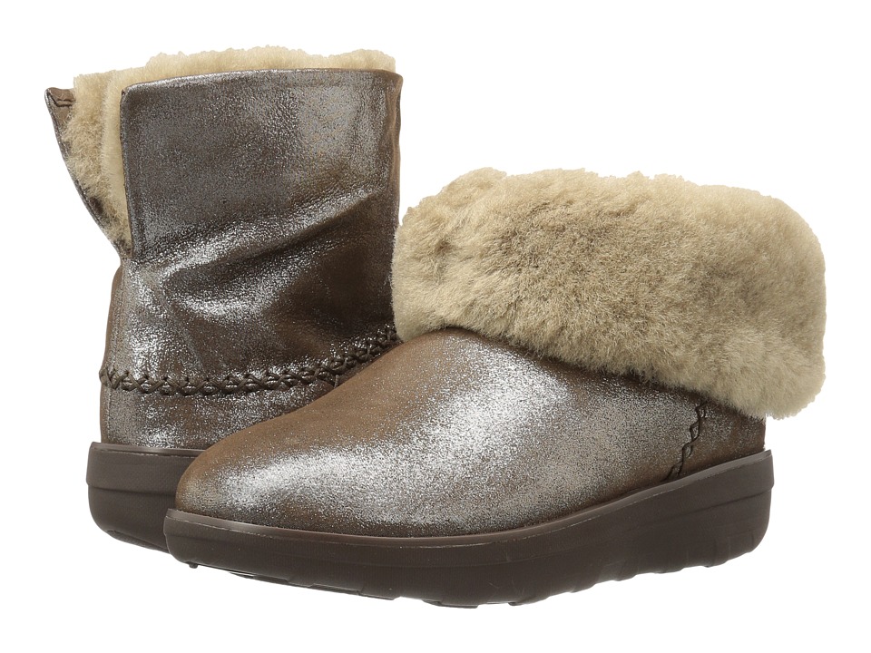 FitFlop Mukluk Shorty 2 Shimmer Boot (Bronze) Women