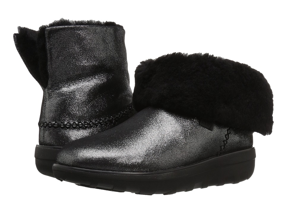 FitFlop Mukluk Shorty 2 Shimmer Boot (Black) Women