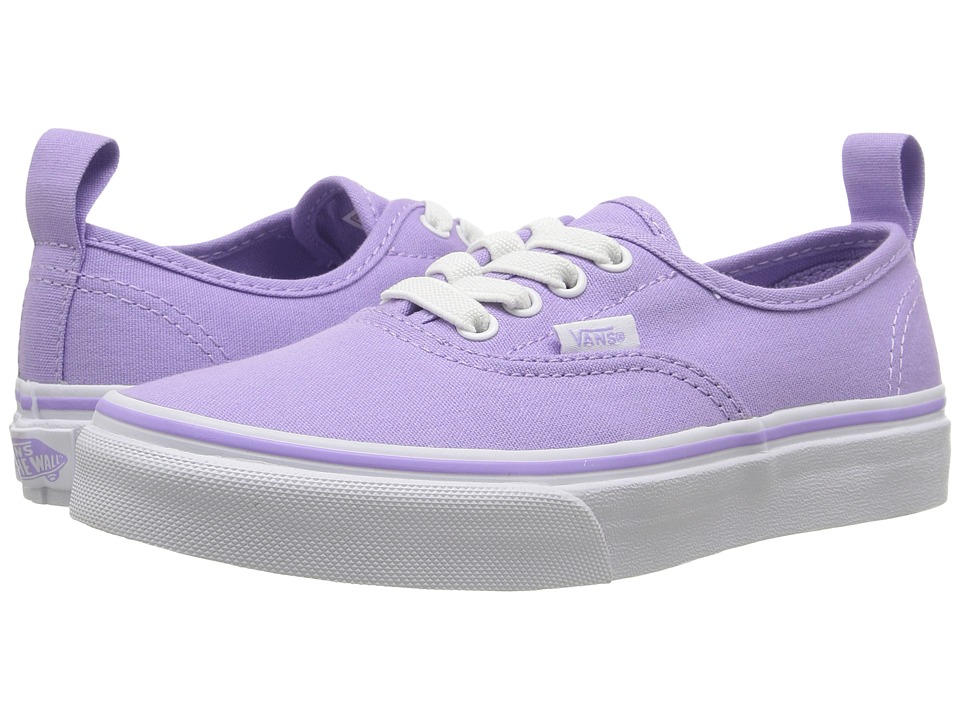 Vans Kids Authentic Elastic Lace (Little Kid/Big Kid) (Lavender/True White) Girls Shoes