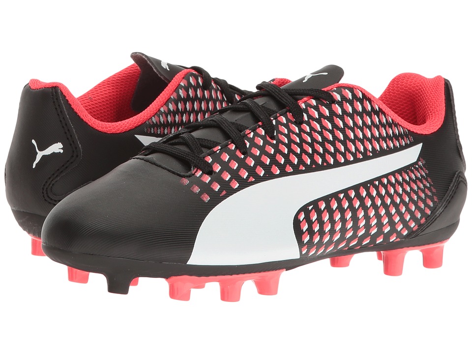 Puma Kids Adreno III FG Jr Soccer (Toddler/Little Kid/Big Kid) (Puma Black/Puma White/Bright Plasma) Kids Shoes