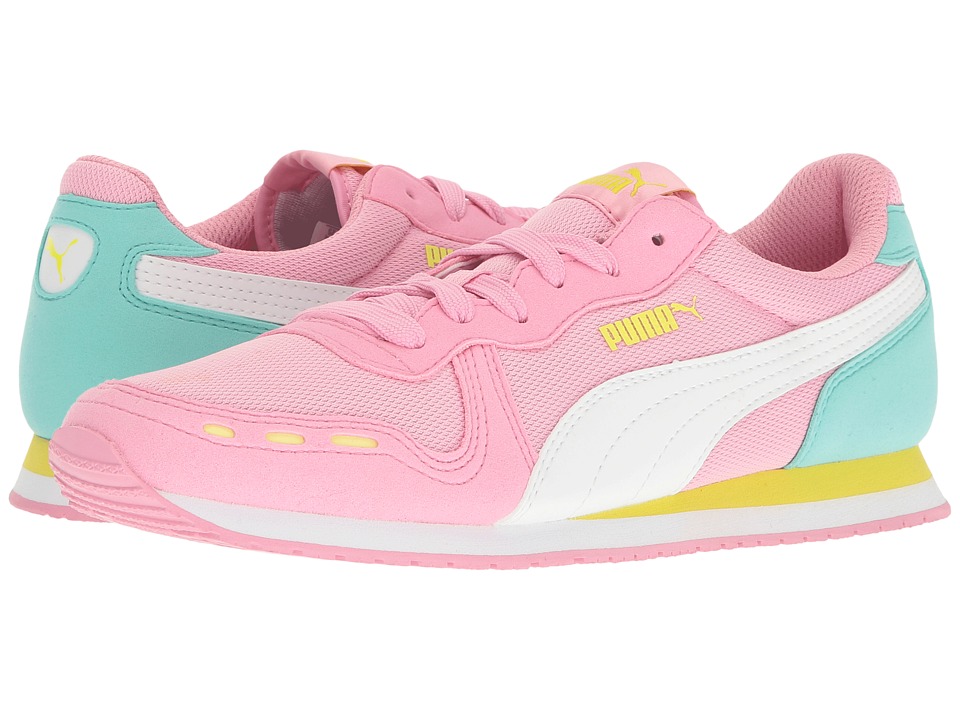 Puma Kids Cabana Racer Mesh Jr (Big Kid) (Prism Pink/Puma White) Girls Shoes