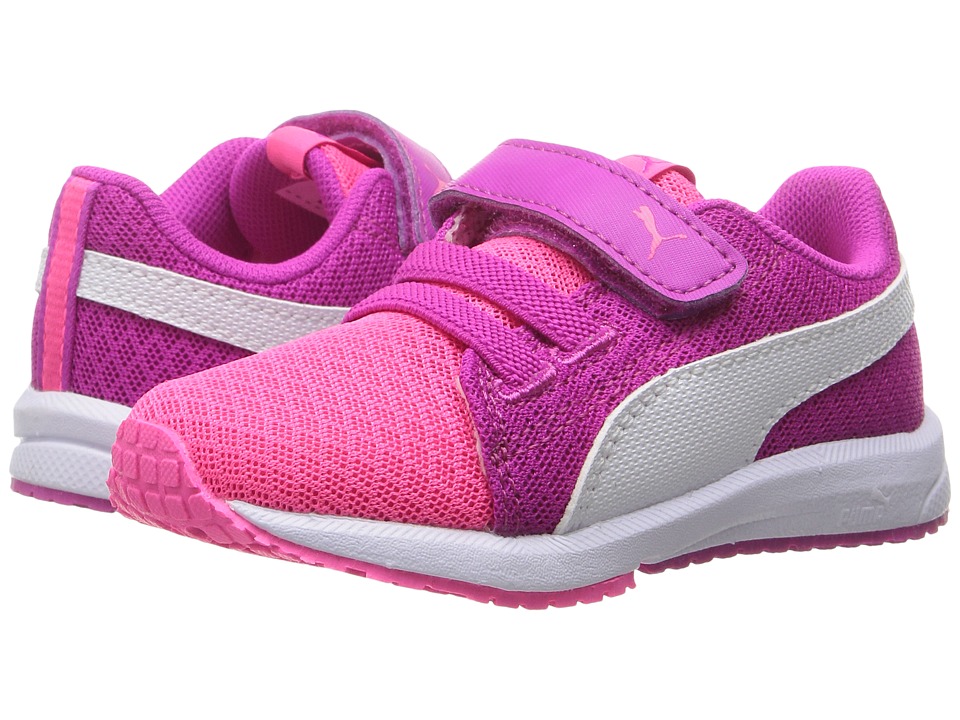 Puma Kids Carson Runner Mesh VE V INF (Toddler) (Knockout Pink/Puma White) Girls Shoes