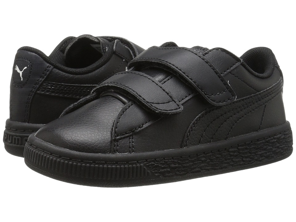 Puma Kids Basket Classic L BTS V INF (Toddler) (Black/Puma Silver) Kids Shoes