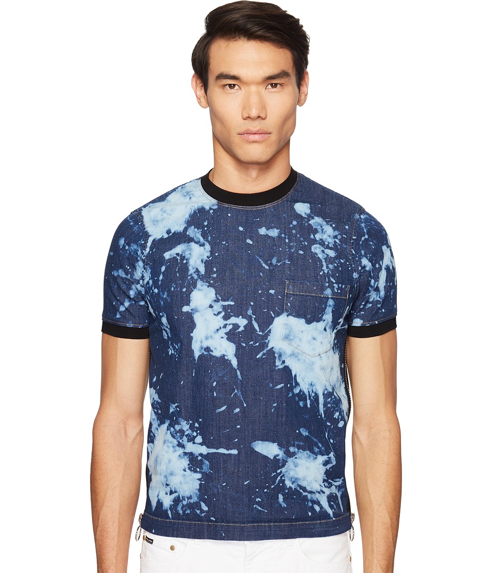DSQUARED2 Street Ska Denim Side Zip T-Shirt (Blue) Men