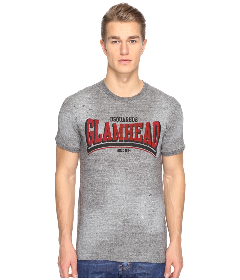 DSQUARED2 Mod Evening Glamhead T-Shirt (Grey Melange) Men