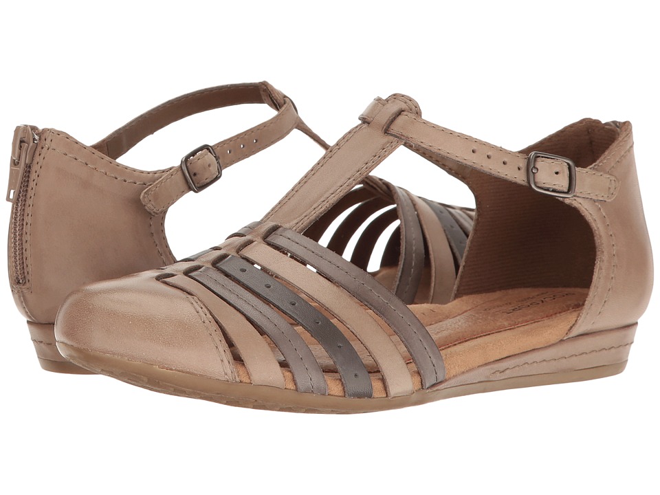 Rockport Cobb Hill Collection Cobb Hill Galway Strappy T (Khaki Multi Leather) Women