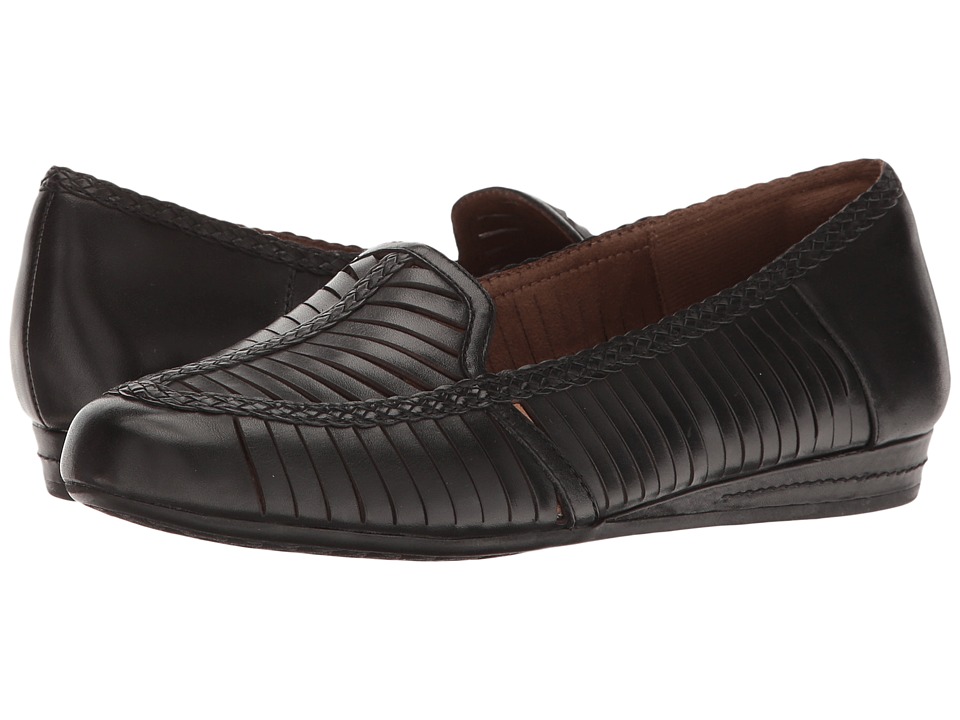 Rockport Cobb Hill Collection Cobb Hill Galway Woven Loafer (Black Leather) Women