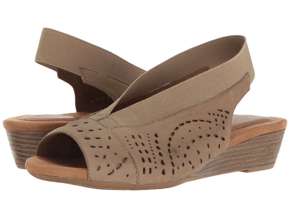 Rockport Cobb Hill Collection Cobb Hill Judson Peep Sling (Light Khaki Nubuck) Women