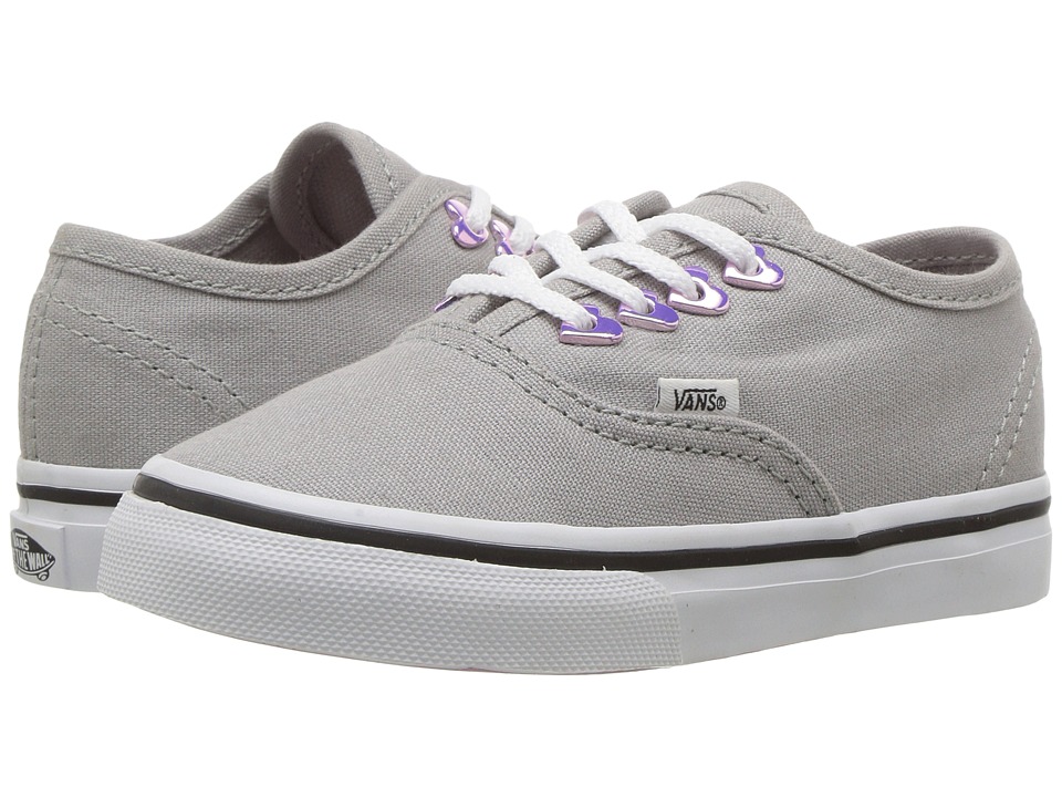 Vans Kids Authentic (Toddler) ((Eyelet) Hearts/Grey) Girls Shoes