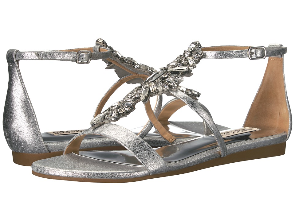 Badgley Mischka Barstow (Silver Metallic Suede) Women
