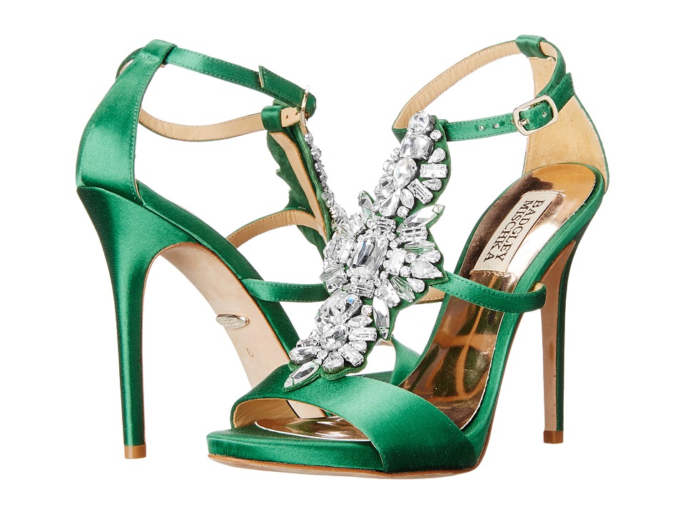 Badgley Mischka Basile (Dark Jade Satin) High Heels