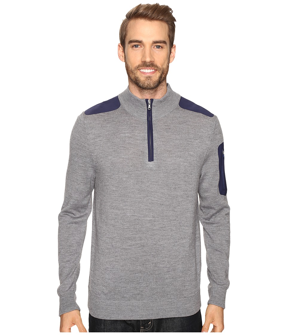 Vineyard Vines Bonded Performance Merino 1/4 Zip (Gray Heather) Men