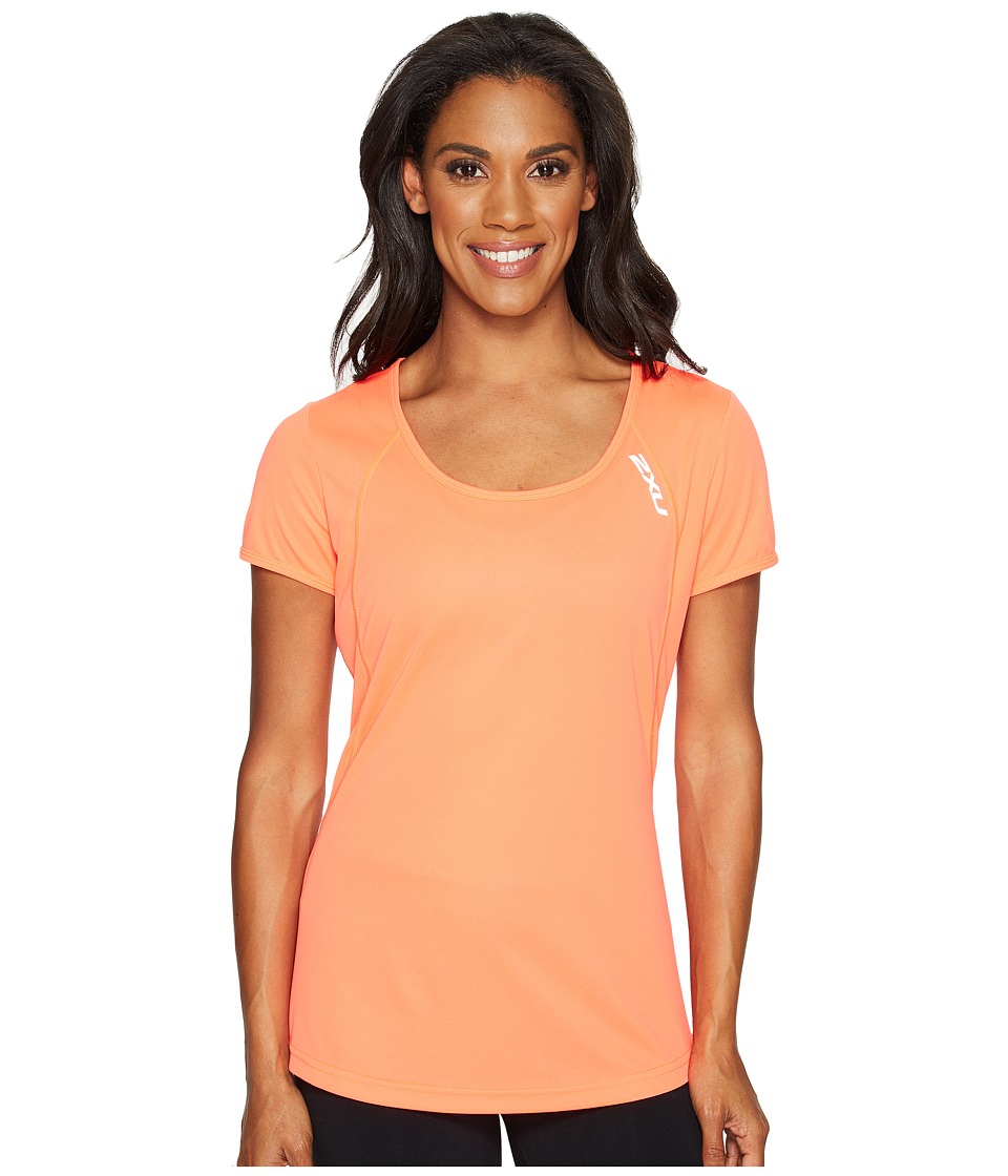 2XU X-Vent Tee (Fiery Coral/Silver) Women