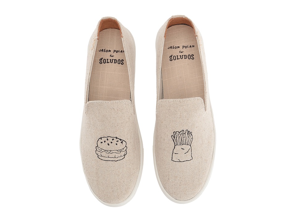 Soludos Embroidered Slip-On Sneaker (Sand Cotton Woven Canvas) Women