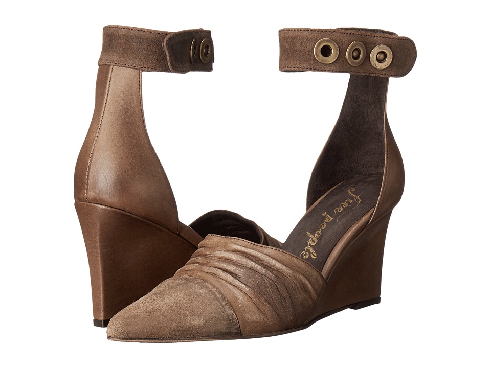 Free People Shadow Dancer Wedge (Khaki) Women