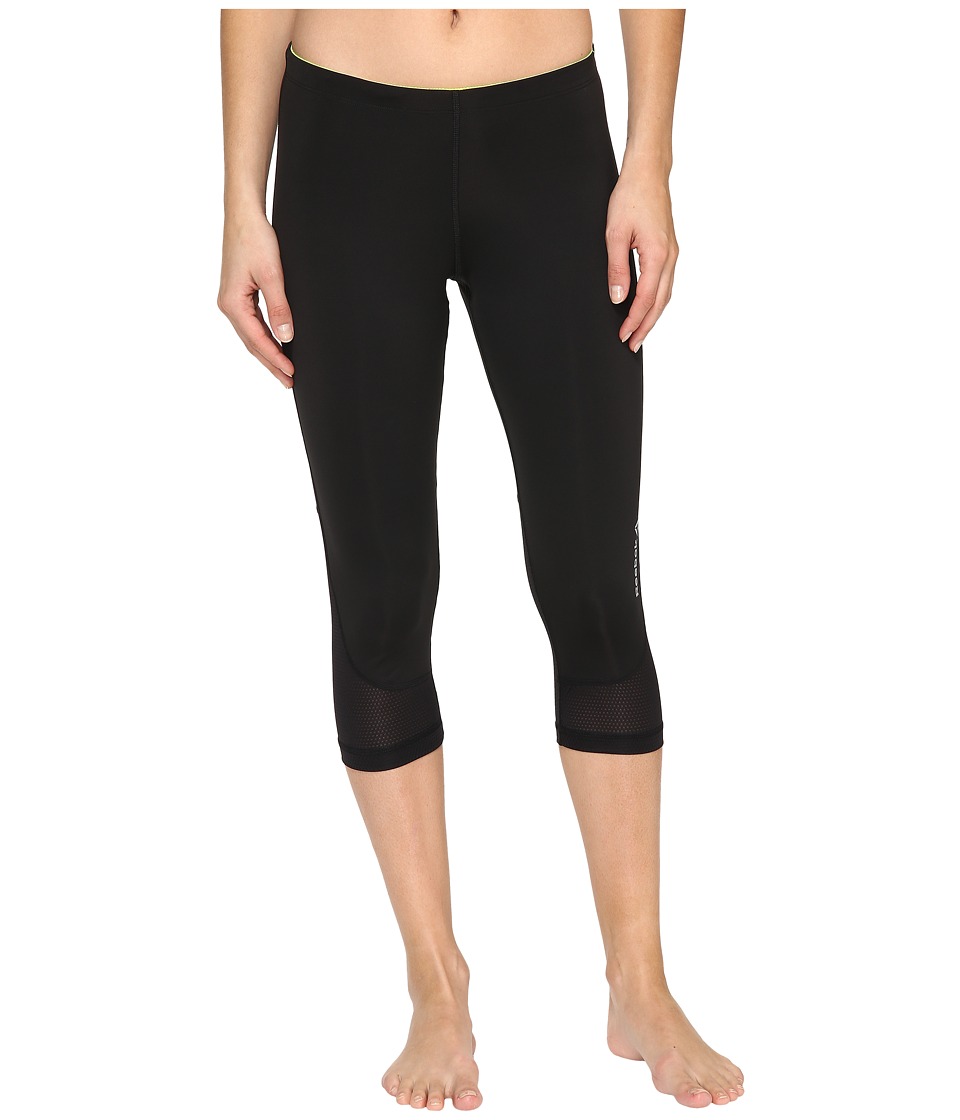 Reebok Running Essentials Capris (Black/Solar Yellow) Women