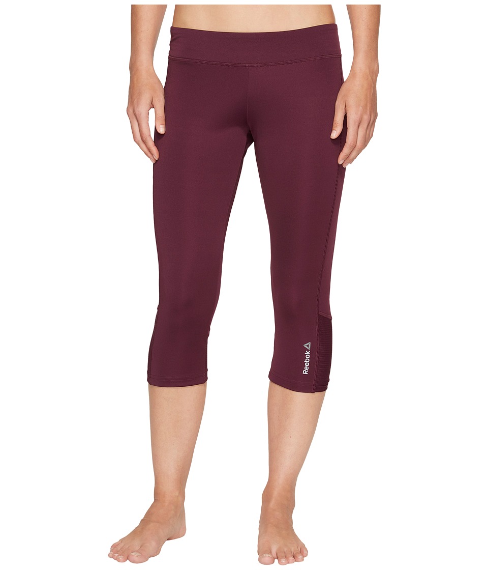 Reebok Workout Ready Capris Colored Block (Pacific Purple) Women