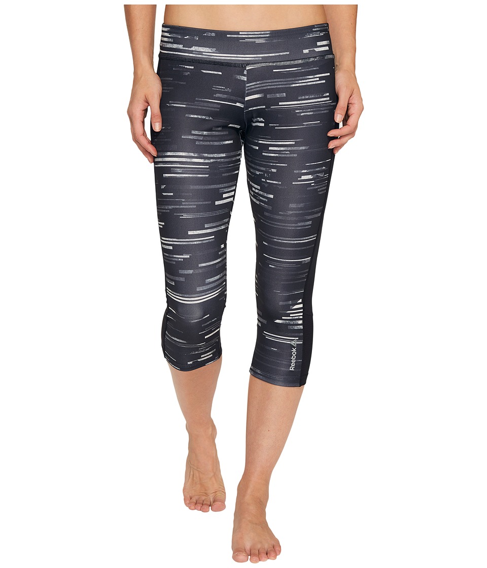 Reebok Workout Ready Capri Aop Capris (Chalk) Women