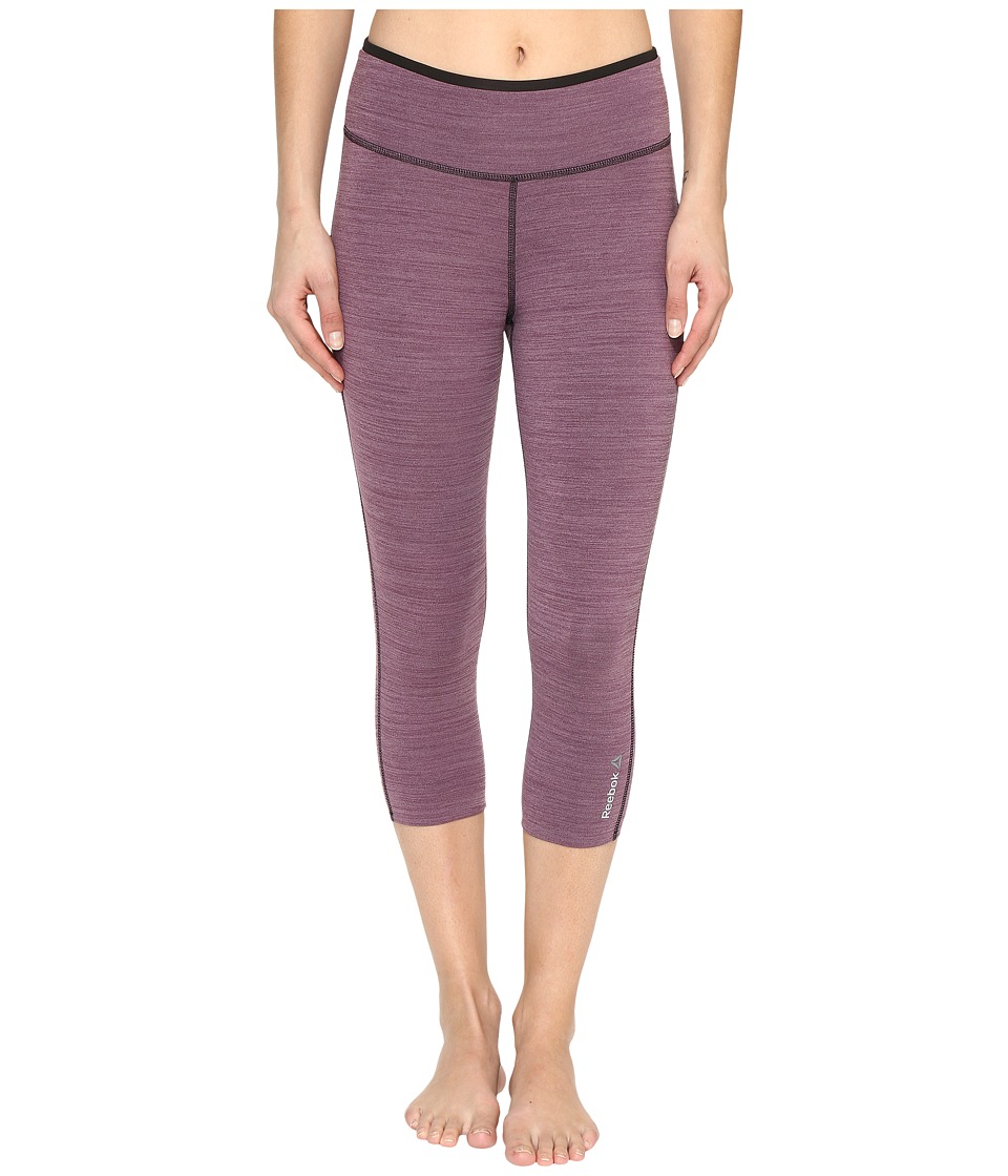 Reebok Workout Ready Reversible Capris (Pacific Purple) Women