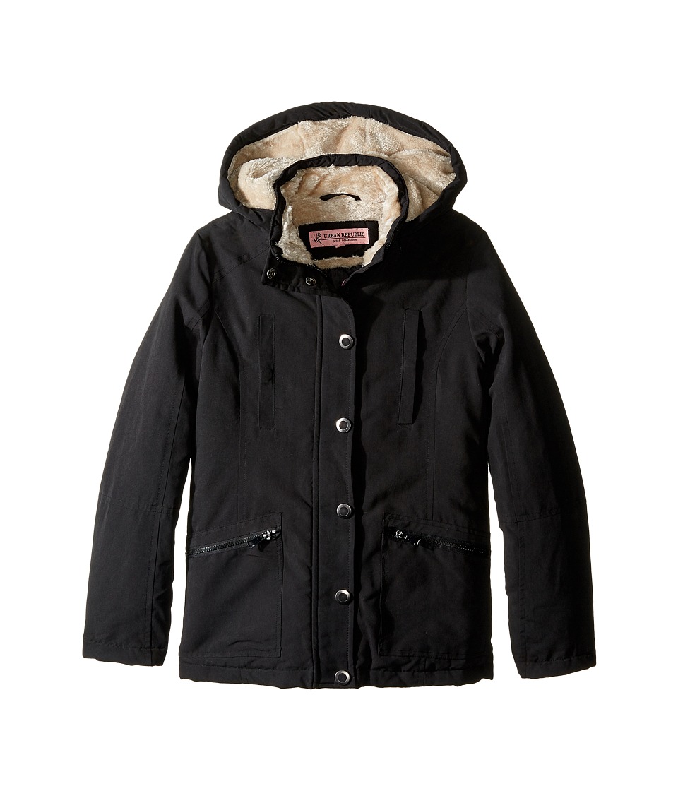 Urban Republic Kids Peach Finish Microfiber Jacket (Little Kids/Big Kids) (Black) Girl