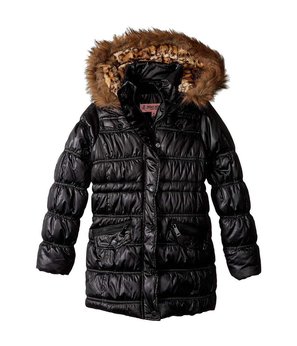 Urban Republic Kids Pearlized Puffer Jacket (Little Kids/Big Kids) (Black) Girl