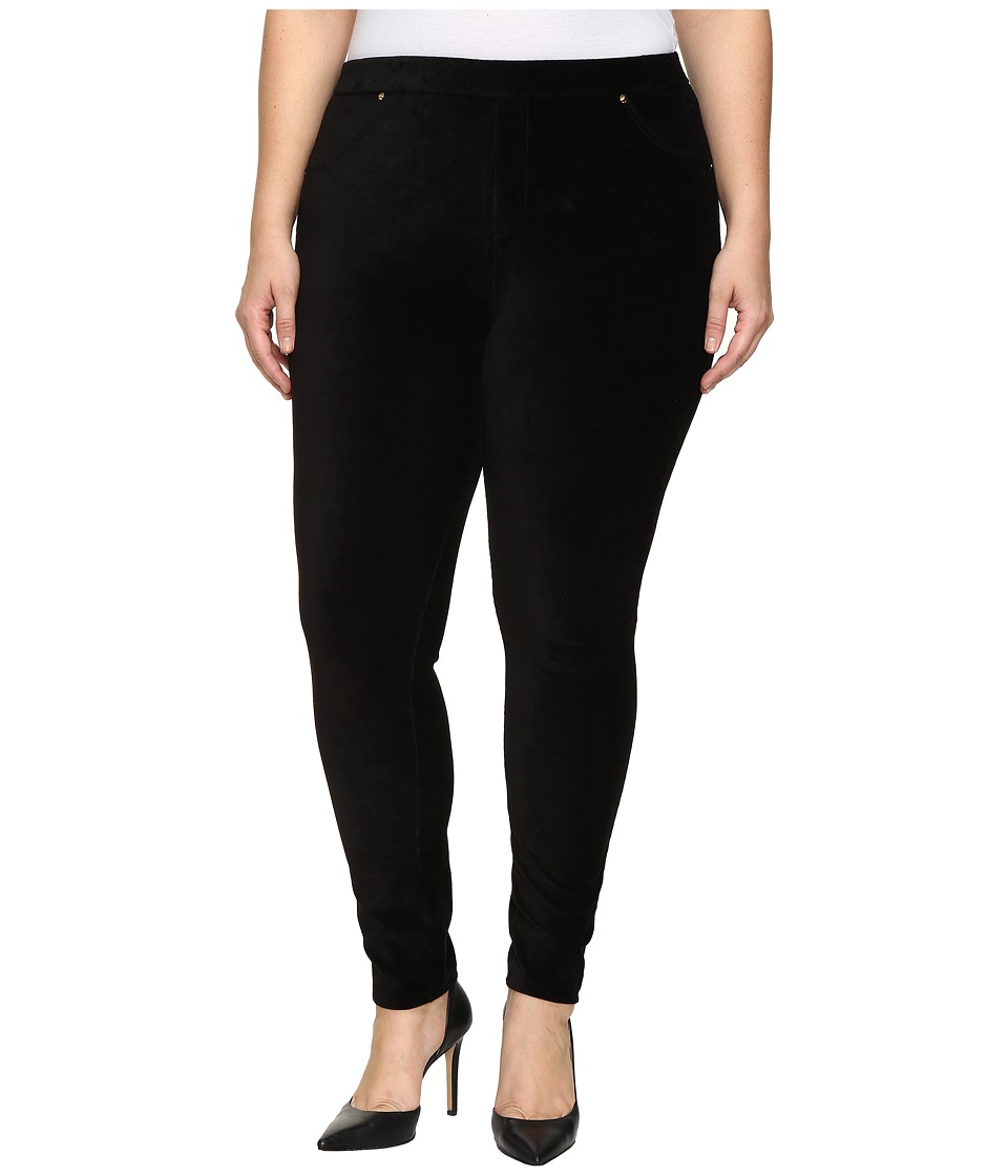 MICHAEL Michael Kors Plus Size Stretch Corduroy Leggings (Black) Women