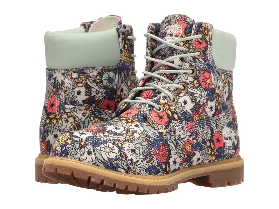 Timberland Icon Fabric Boot (Light Green/Floral Canvas) Women