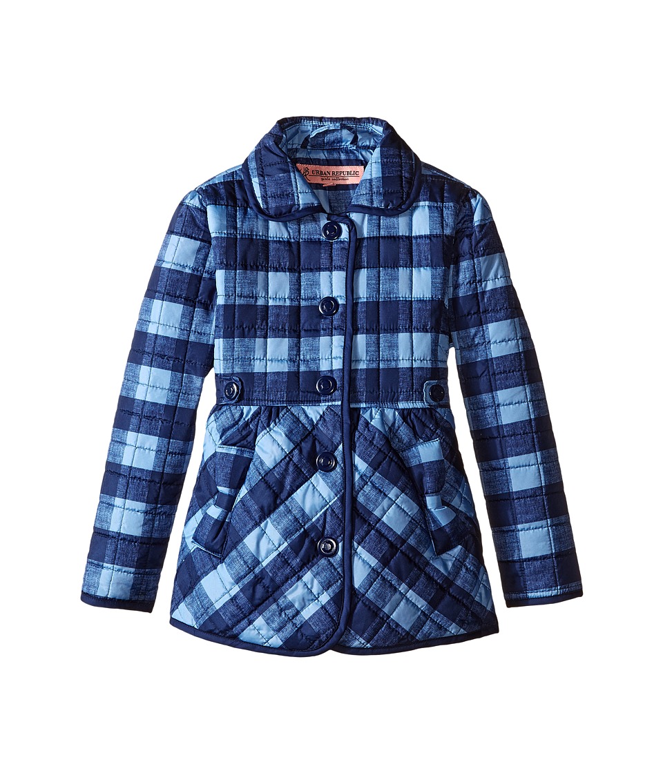 Urban Republic Kids Quilted Thinfill Jacket (Little Kids) (Navy) Girl