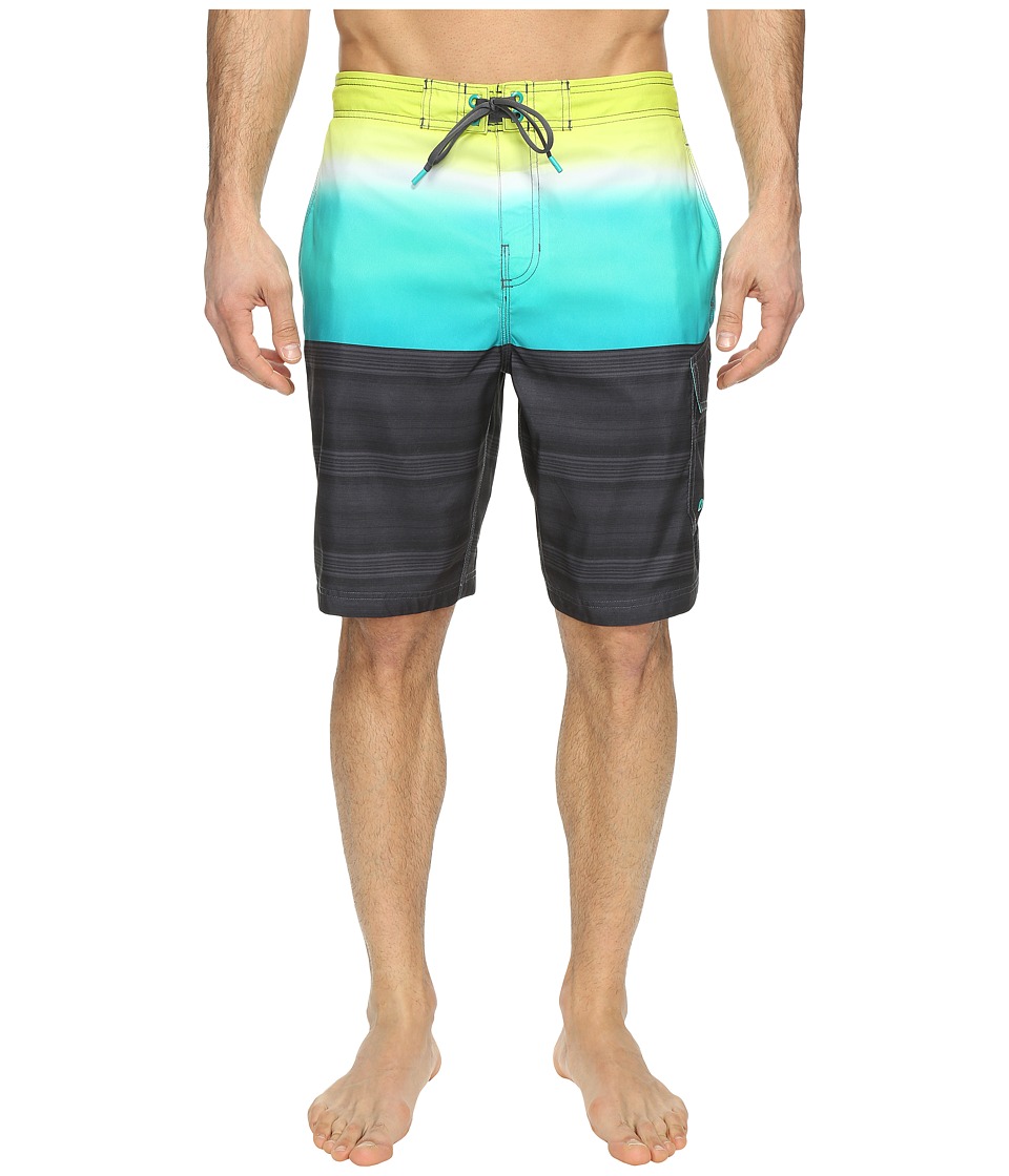 UPC 027556079205 product image for Speedo - Surging Stripe E-Board (Granite) Men's Swimwear | upcitemdb.com