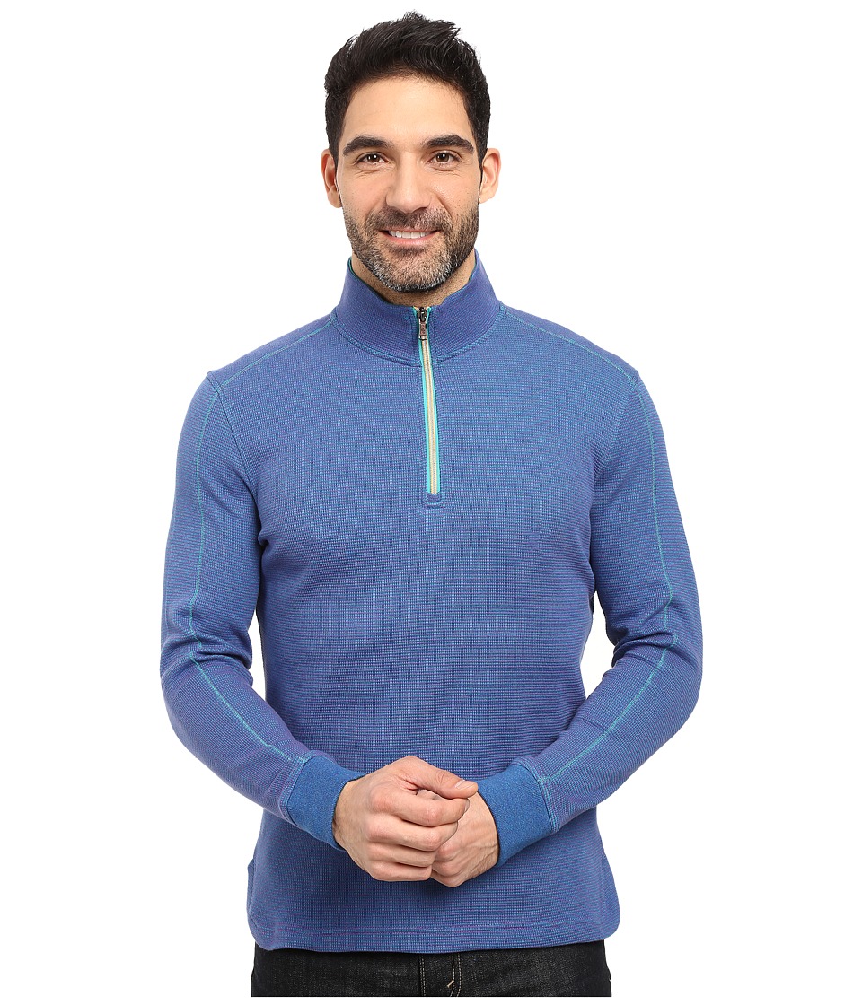 Robert Graham Ricci 1/2 Zip Sweater (Teal) Men
