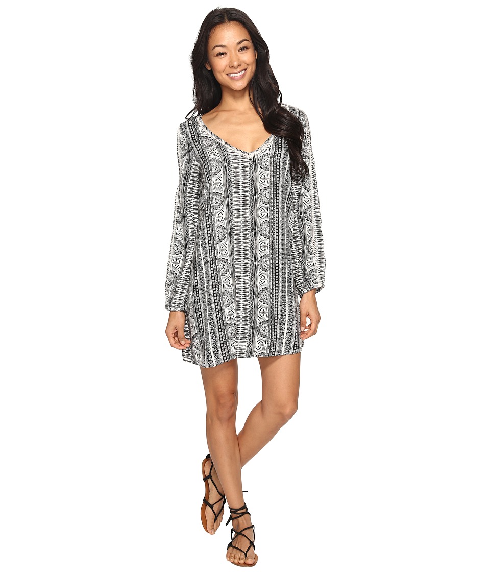 Roxy April Morning Long Sleeve Dress (Marshmallow Sun Pyramid) Women