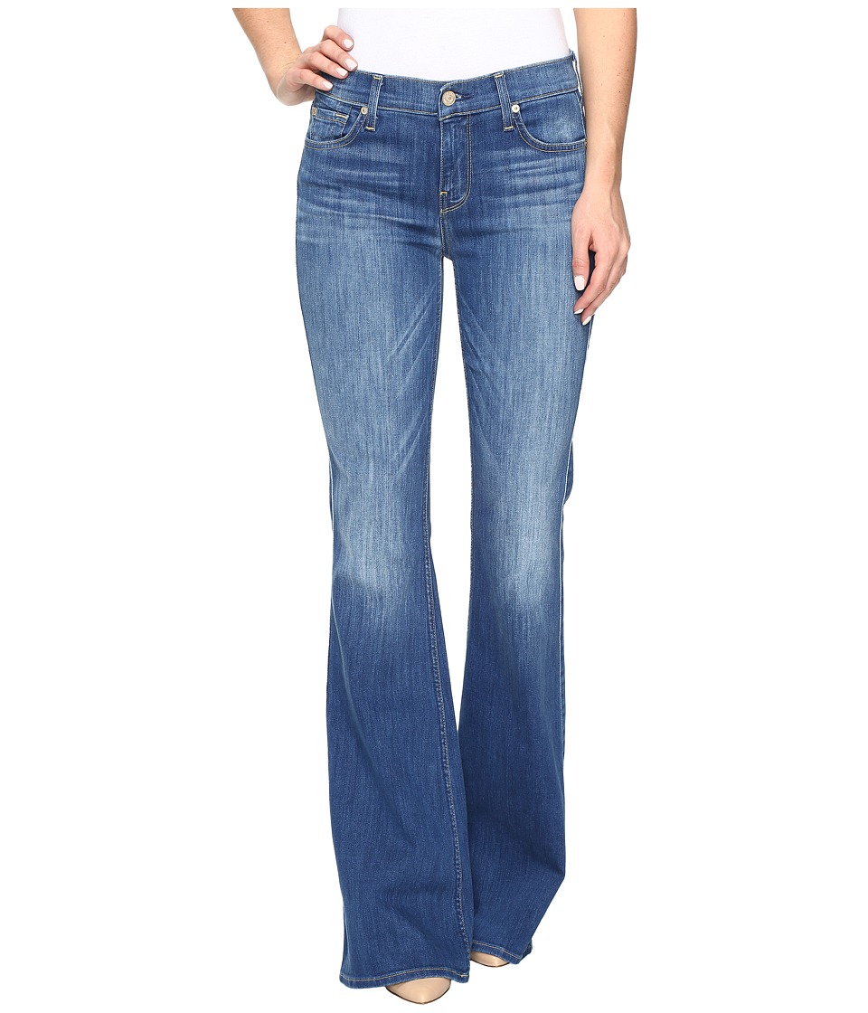 7 For All Mankind Ali Flare in Newcastle Broken Twill 2 (Newcastle Roken Twill 2) Women