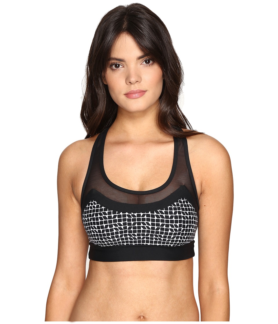 Trina Turk Check Me Out Sports Bra (Black) Women