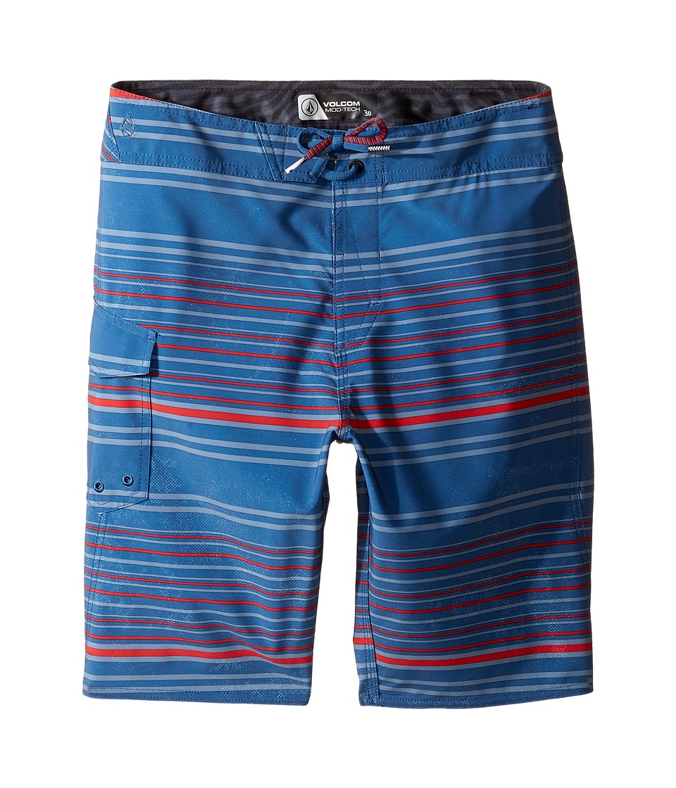 Volcom Kids Magnetic Liney Mod Boardshorts (Big Kids) (Smokey Blue) Boy