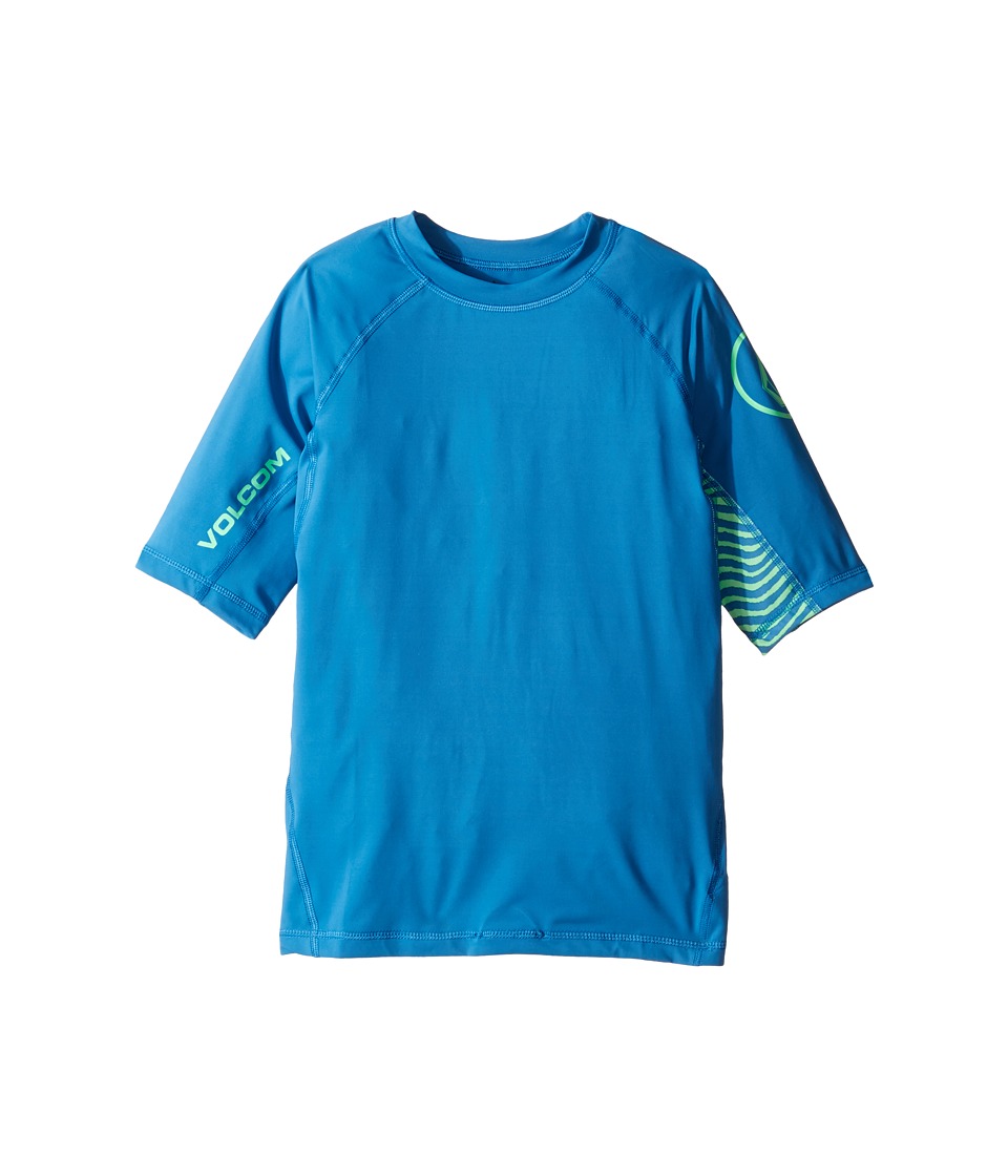Volcom Kids Vibes Short Sleeve Thrashguard (Big Kids) (Deep Water) Boy