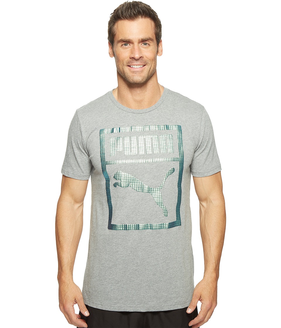 PUMA Holographic Tee (Medium Gray Heather) Men