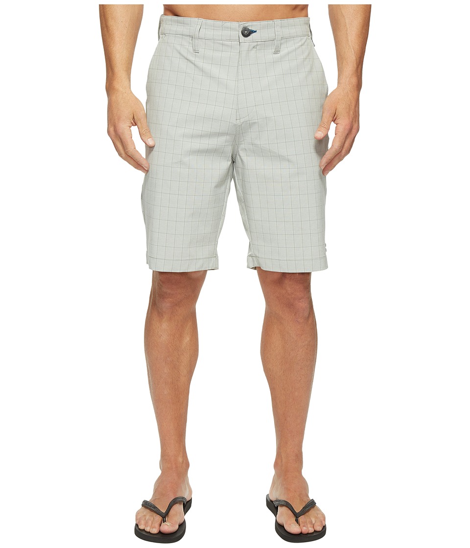 Billabong Crossfire X Plaid Walkshorts (Light Grey) Men