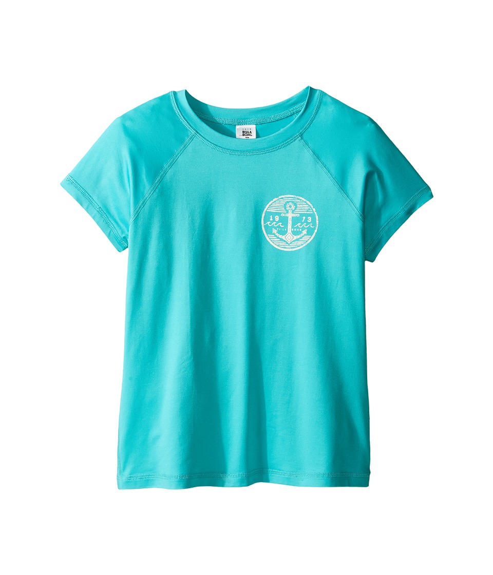 Billabong Kids Sol Searcher Short Sleeve Rashguard (Little Kids/Big Kids) (Paradise) Girl