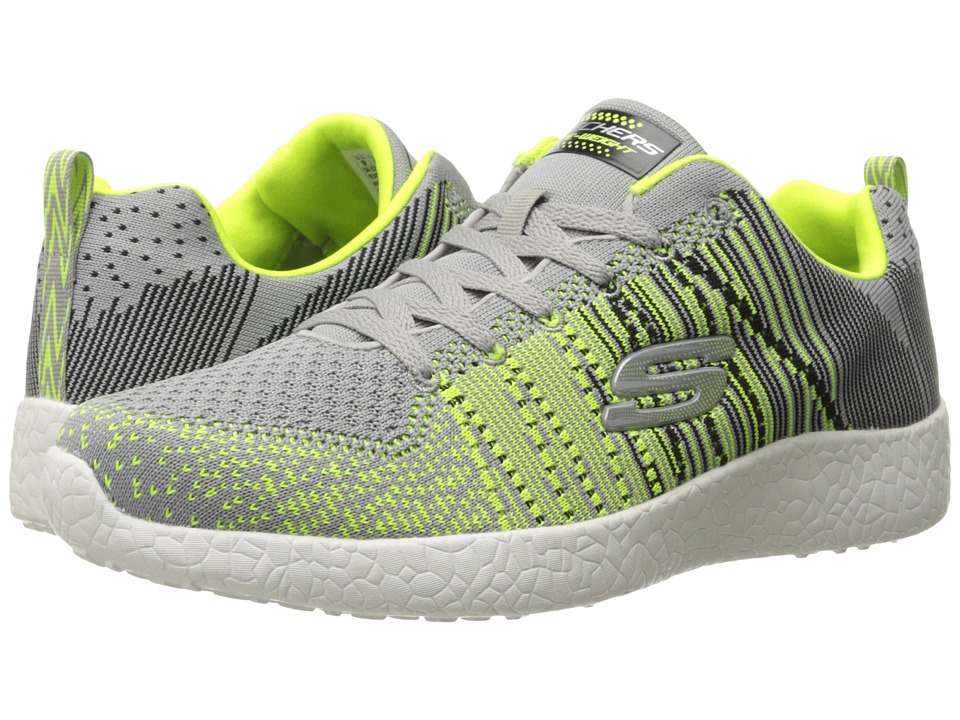 SKECHERS - Energy Burst In The Mix (Light Gray/Lime) Men
