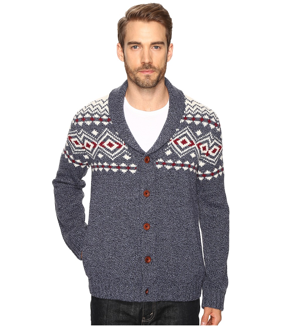Lucky Brand Lambswool Lodge Cardigan (Multi) Men