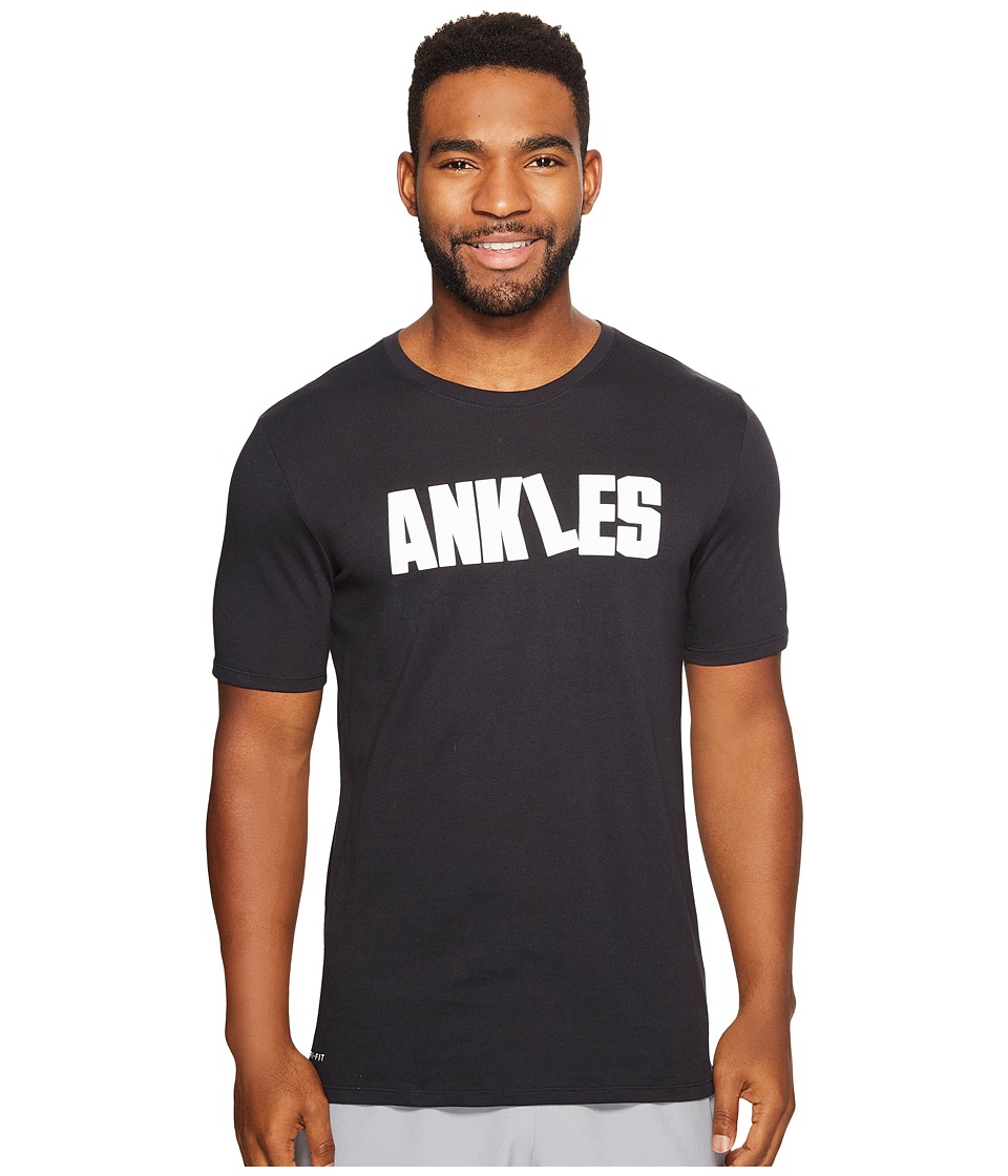 Nike Dry Ankles T-Shirt (Black/Black) Men
