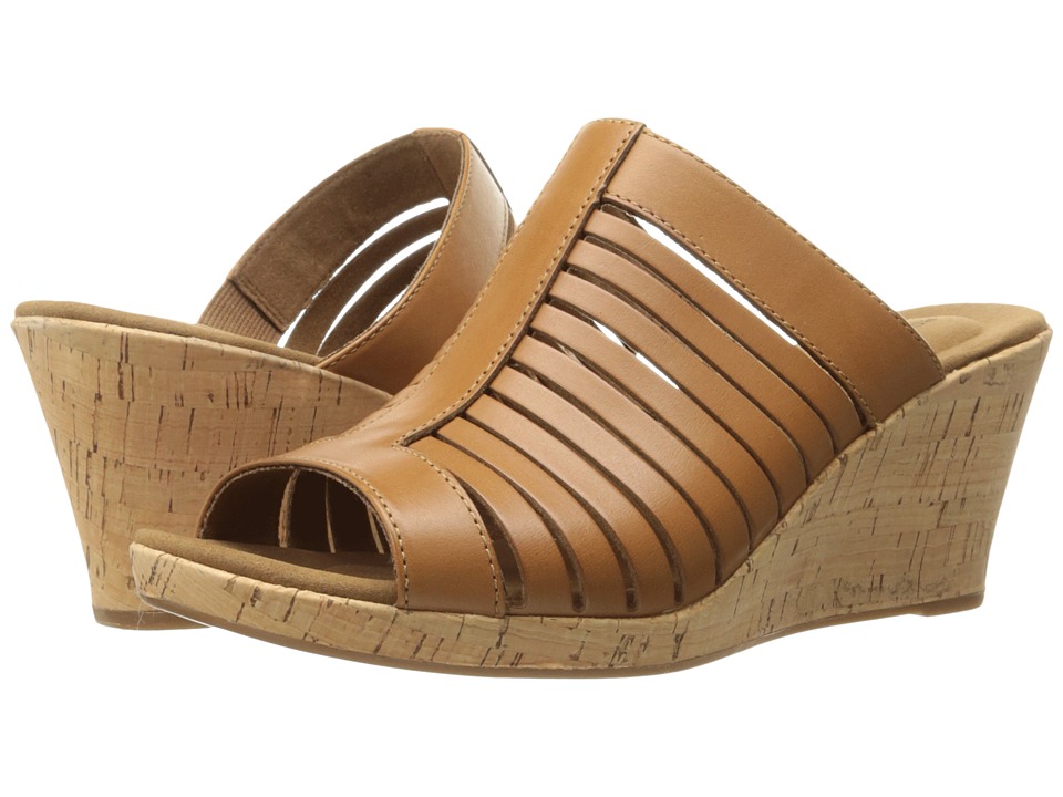 Rockport Briah Slide (Tan Leather) Women