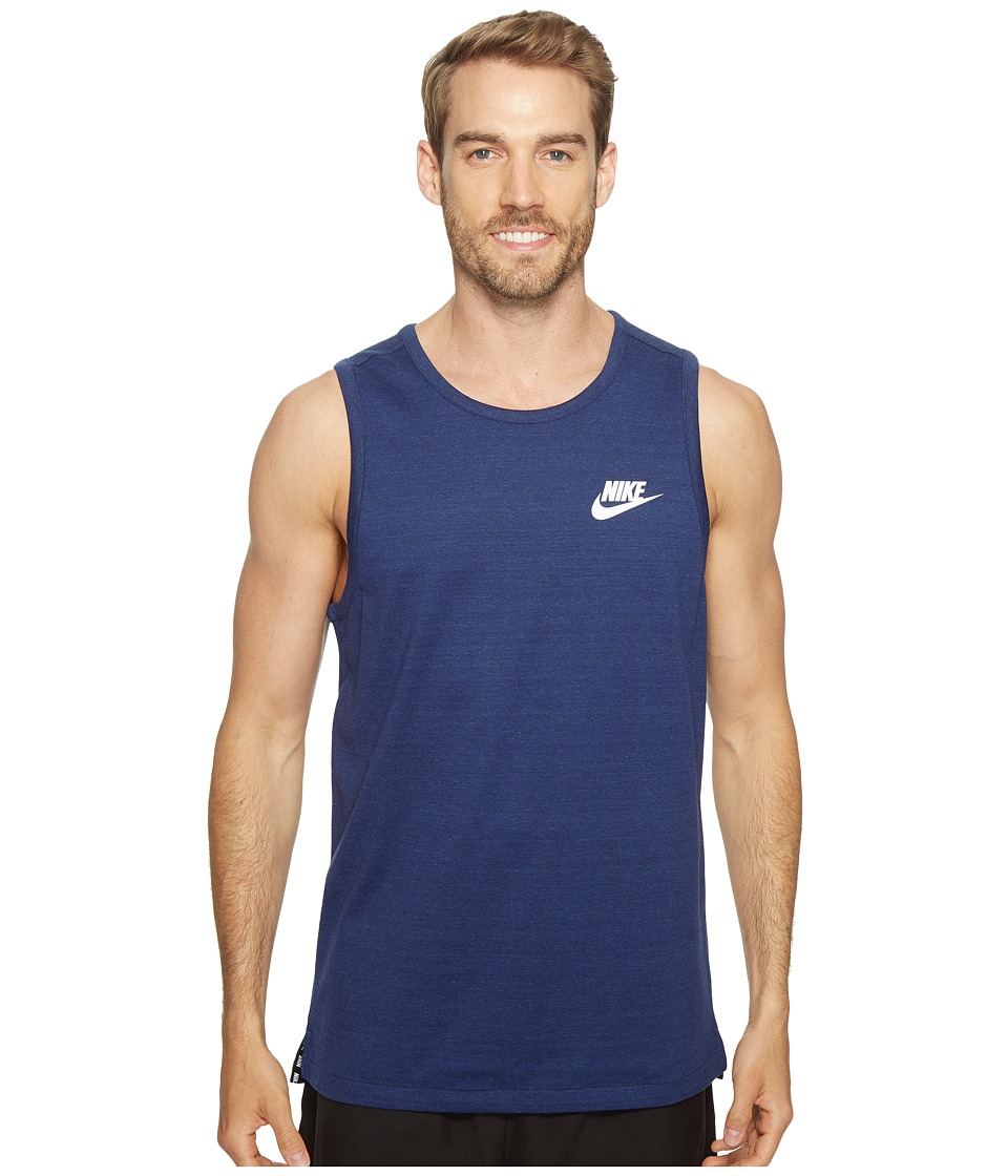 Nike Sportswear Advance 15 Tank (Binary Blue/Heather/White) Men