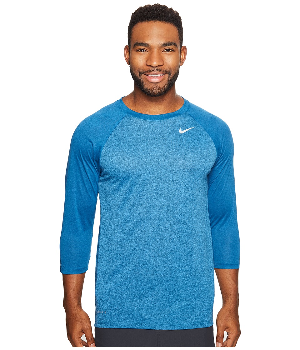 Nike Legend 3/4 Raglan Tee (Industrial Blue/Light Photo Blue) Men